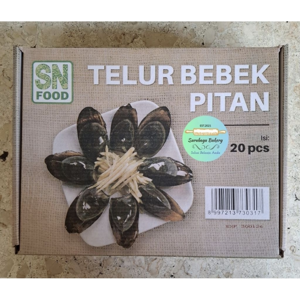 Telur Pidan/Telur Bitan/Telur Bebek Pidan SN Food isi 20butir