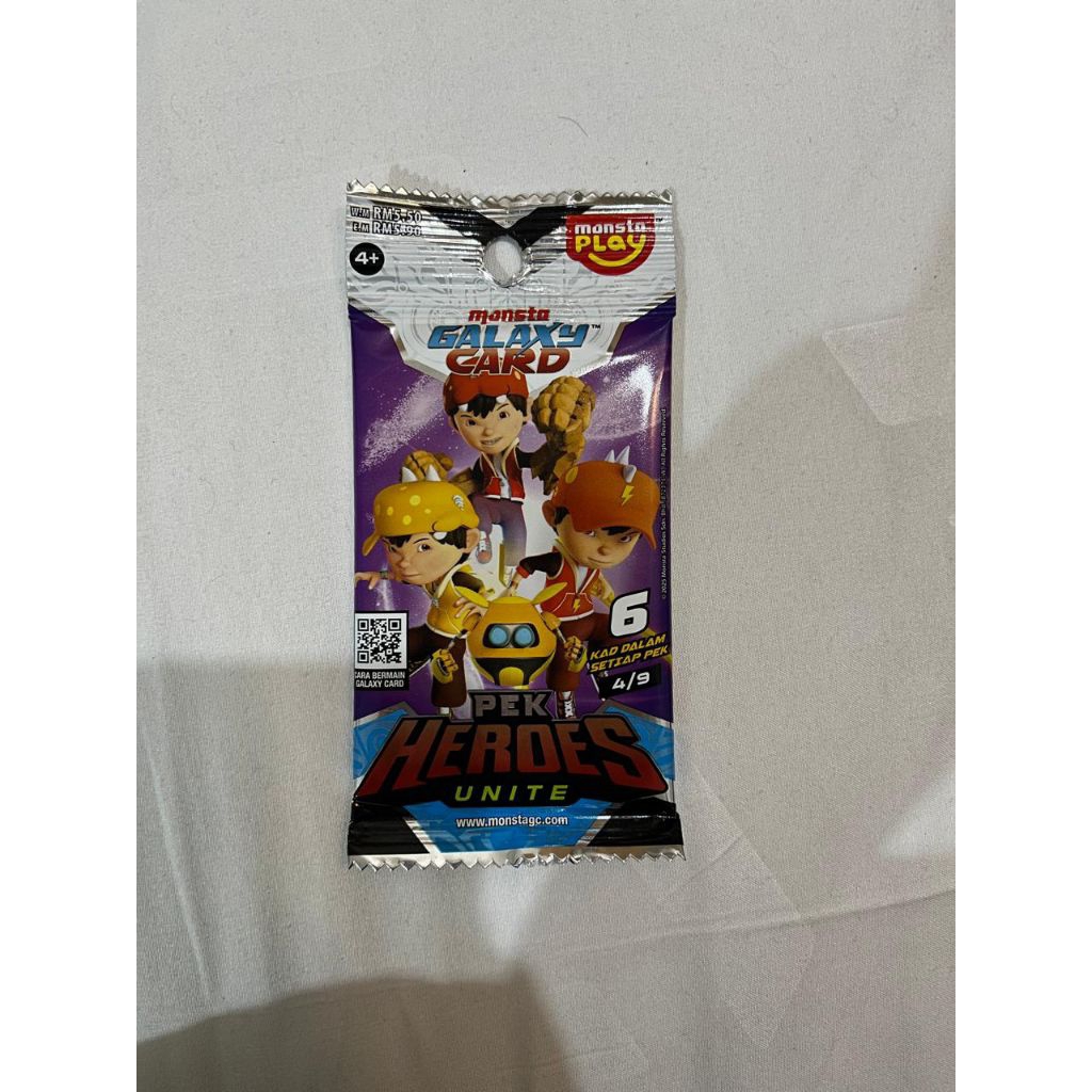 Kartu BoBoiBoy Pek Heroes Unite ORI Malaysia 4/9