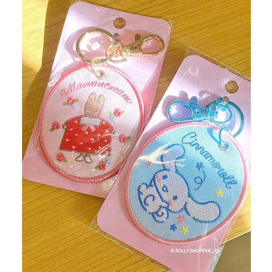 [READY STOCK] Sanrio JAPAN Embroidered Patch Keychain Marron Cream Sweet Piano Charmmy Kitty Cinnamo