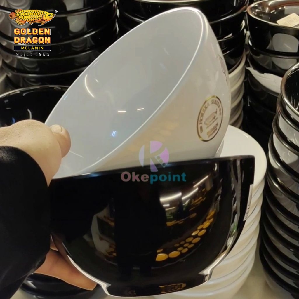 Mangkok Sup 7 Inch Melamin Golden Dragon W5907 Original Premium
