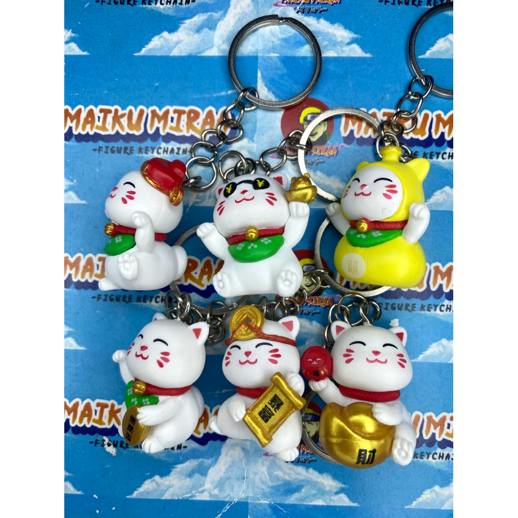 Figure Keychain / Gantungan kunci Maneki Neko