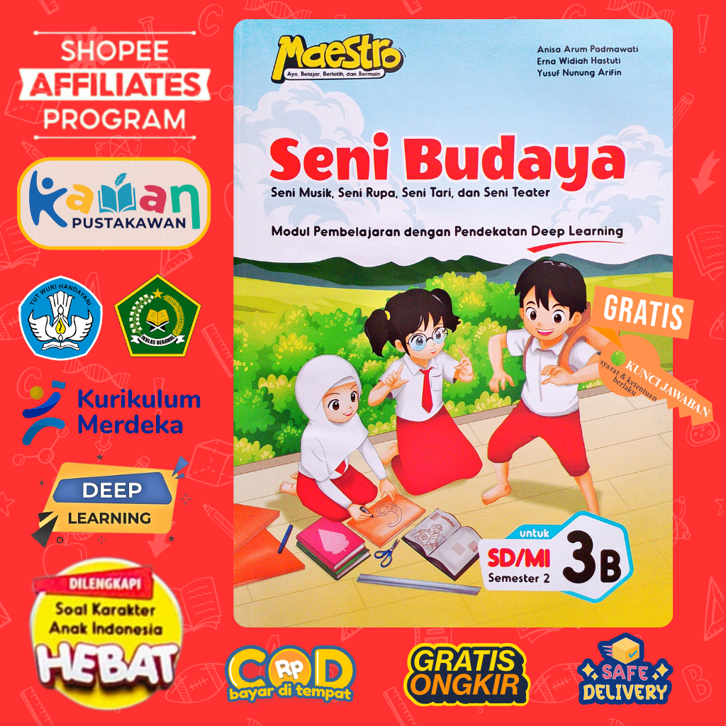 Maestro Seni Budaya Kelas 3 SD/MI Modul Ajar ( Seni Musik, Seni Rupa, Seni Teater, dan Seni Tari )