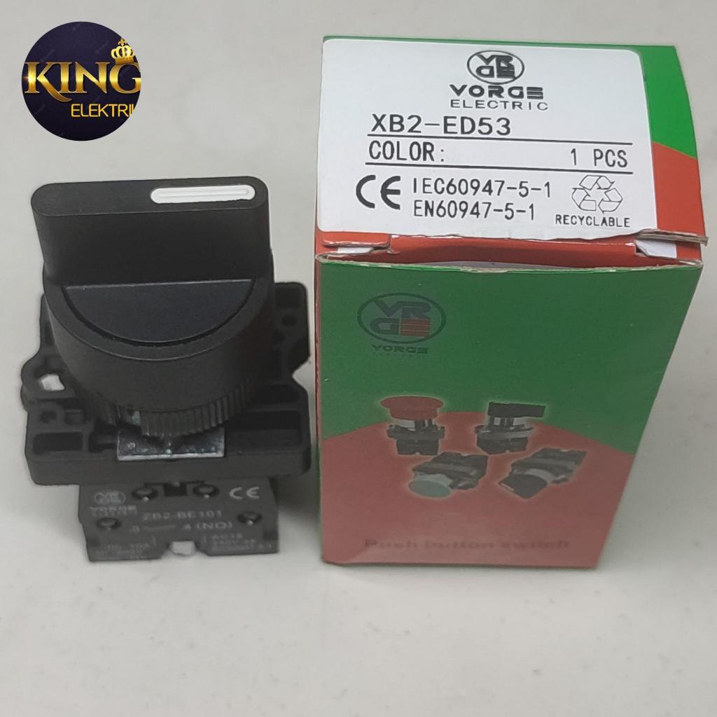 Selector Switch VORGE XB2-ED53 2NO 3 posisi spring return 3posisi