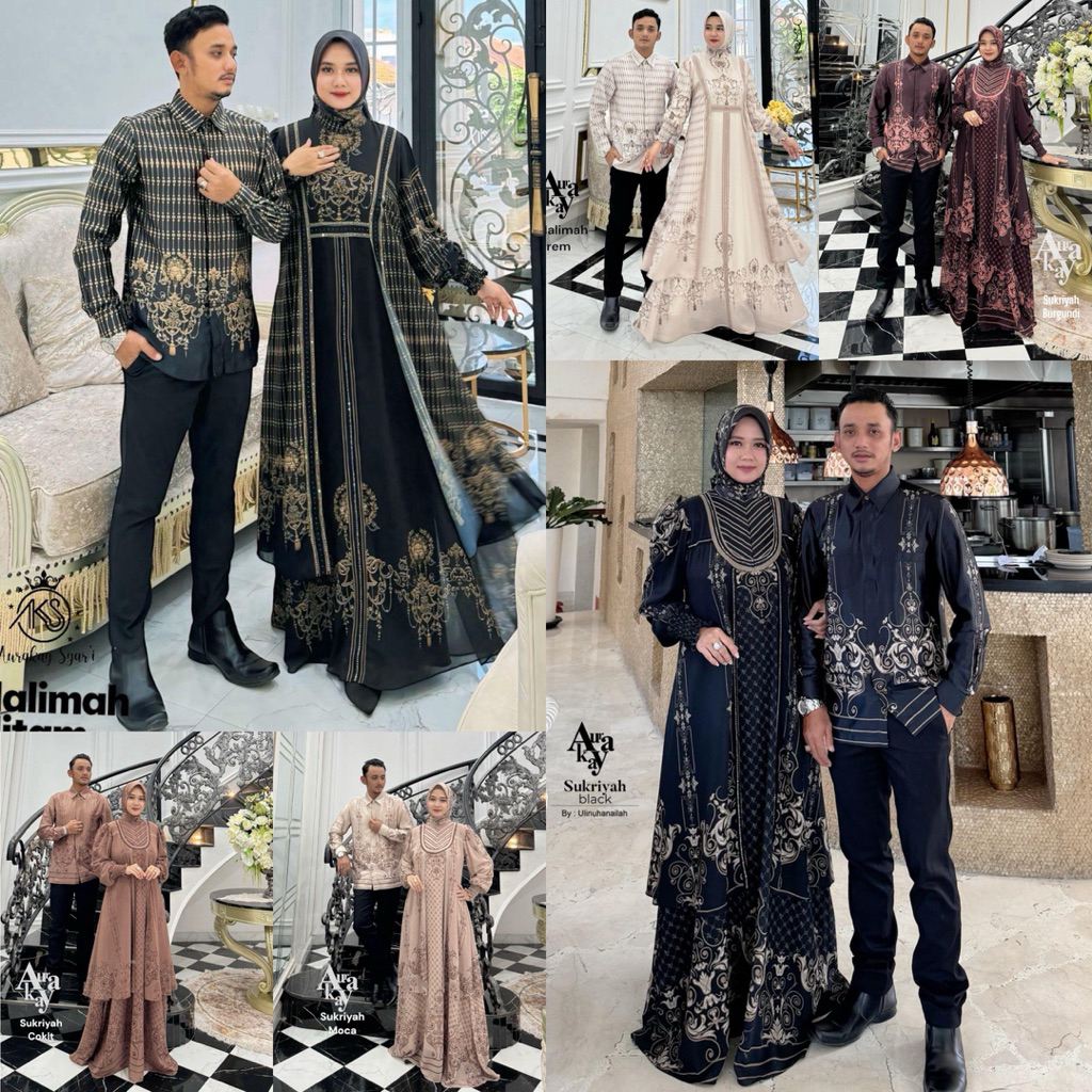 SARIMBIT AURAKAY GAMIS DRESS HALIMAH 7513 DAN SUKRIYAH ORI BY AURAKAY SYAR’I stok ready dan po