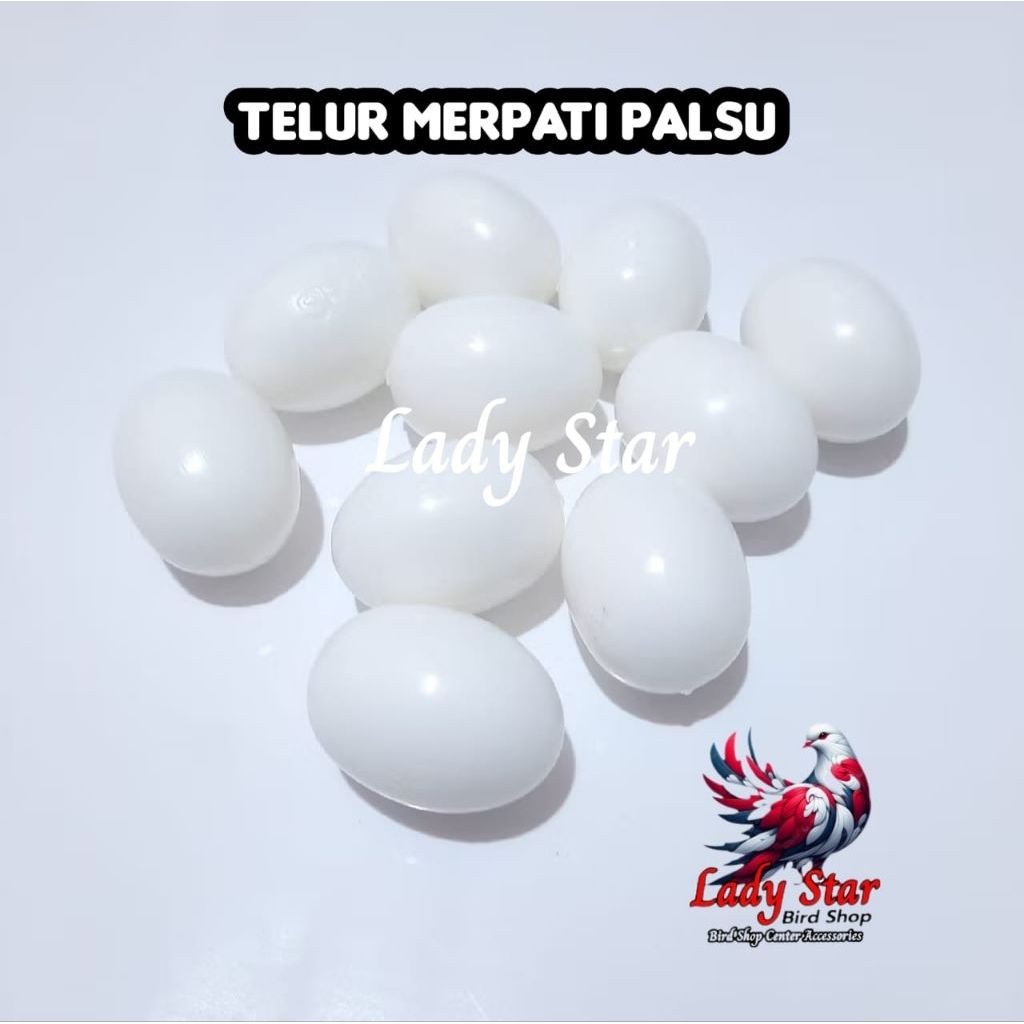 Telur Palsu Merpati Dummy Egg Mainan Burung Telur Palsu Imitasi Telur mainan