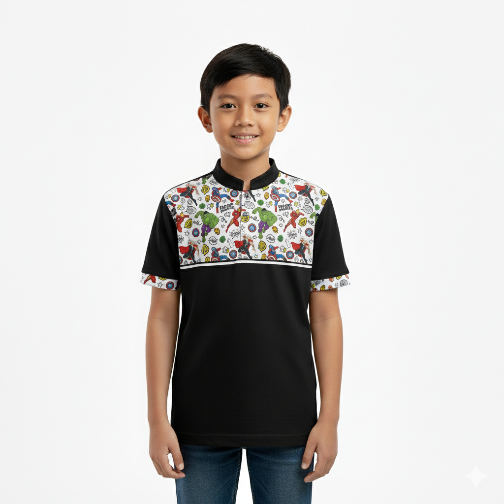 Baju Koko Anak karakter Bahan Jersey Premium adem menyerap keringat fashionable jersey koko anak