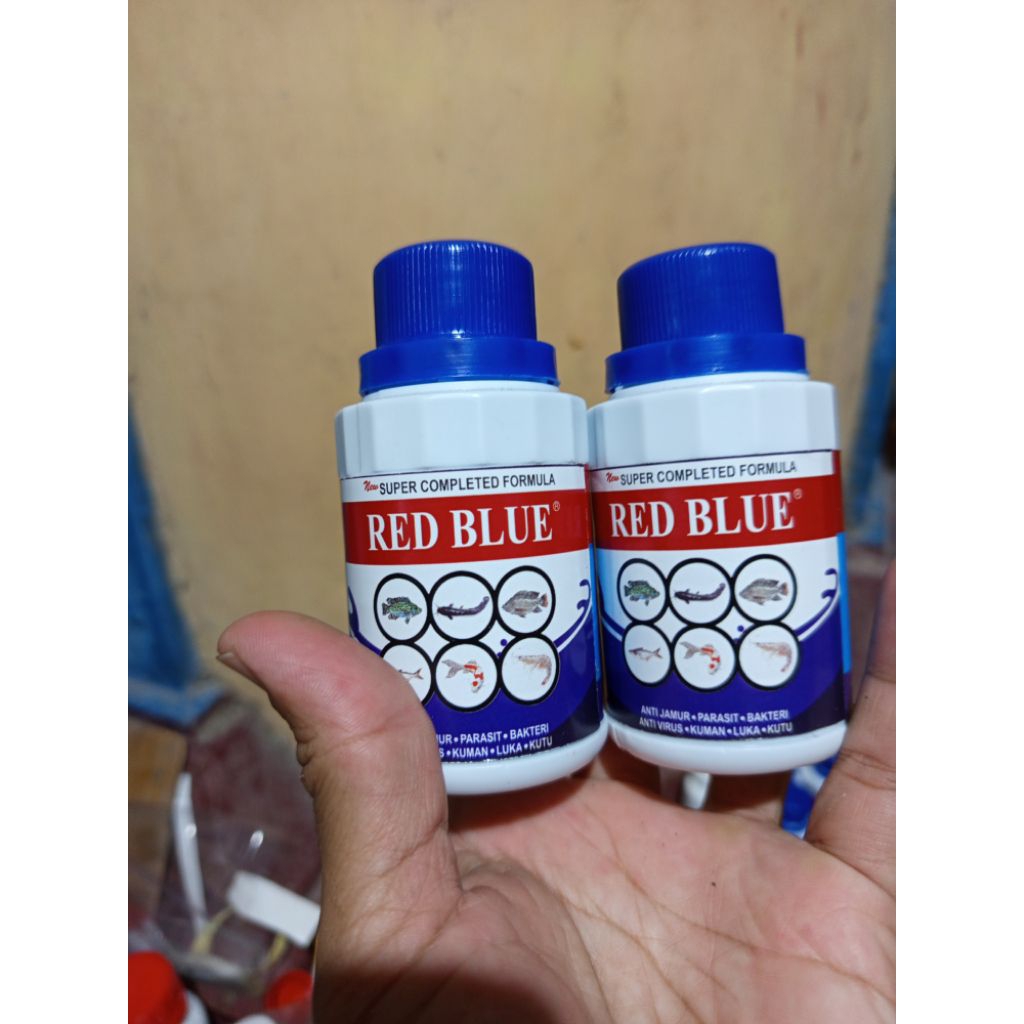 REDBLU OBAT SEGALA PENYAKIT IKAN,Virus Bakteri, kuman, kutu, kulit mengelupas hilanb