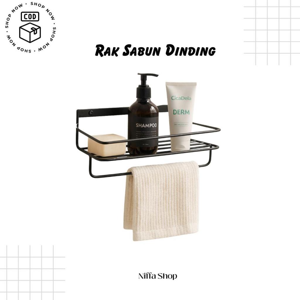 Rak Dinding Besi Minimalis – Rak Gantung Besi Dapur, Toilet, dan Laundry