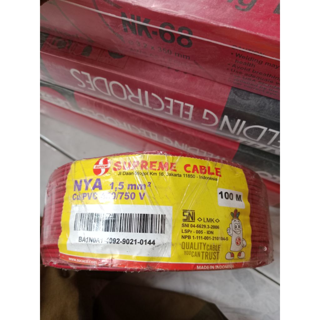 KABEL SUPREME NYA 1.5MM / 100MTR WARNA BIRU