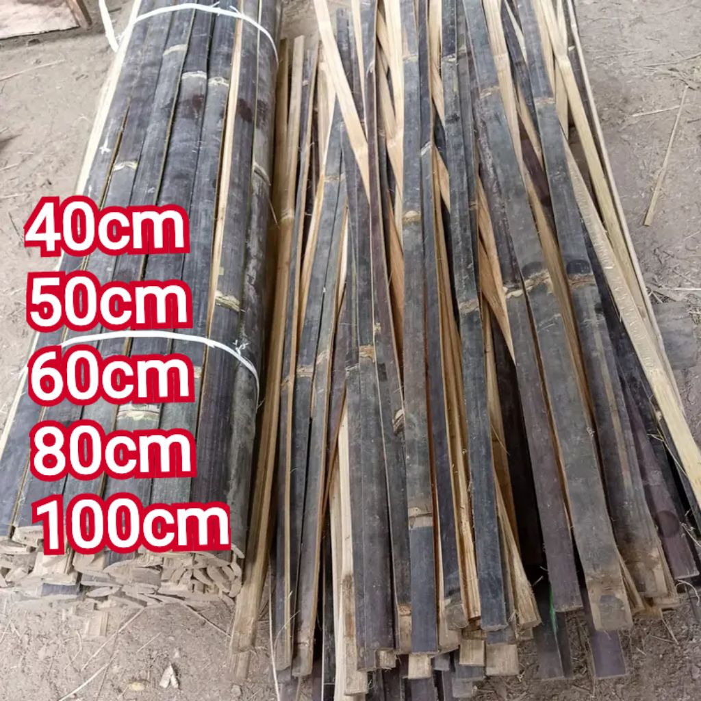 bilah bambu hitam untuk pagar kandang