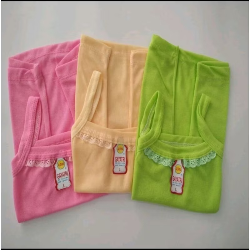 6 Pcs Kaos/ Singlet Dalam Anak  Perempuan - Anak Remaja/ Singlet Renda