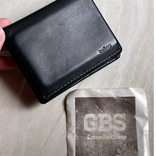 Preloved Bellroy Slim Sleeve Black Authentic Original Dompet Pria Kulit