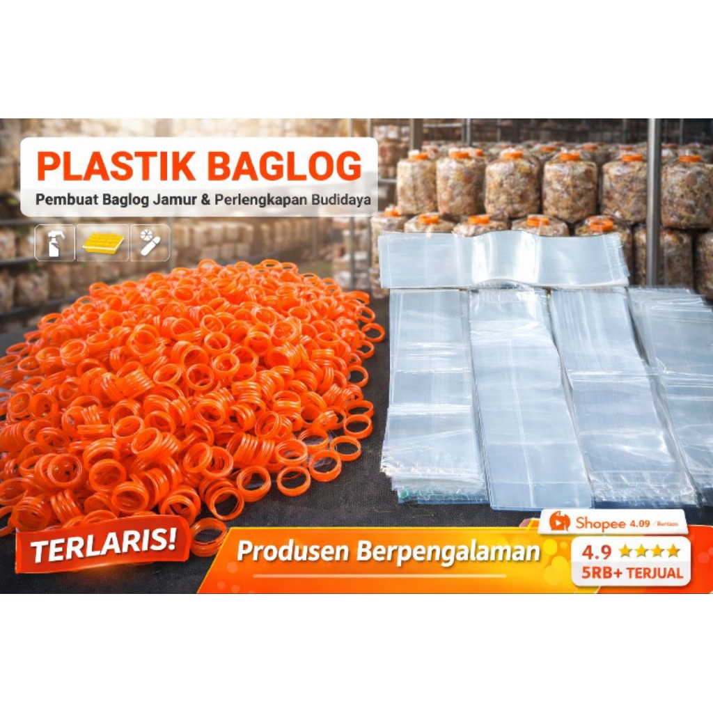 Plastik baglog jamur tiram 18x35 | Perlengkapan Budidaya Jamur Tiram – Sukamaju Farm