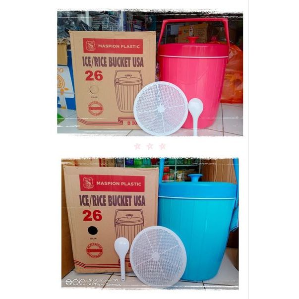 Rice bucket/termos nasi 26 liter 8 liter nasi merek maspion