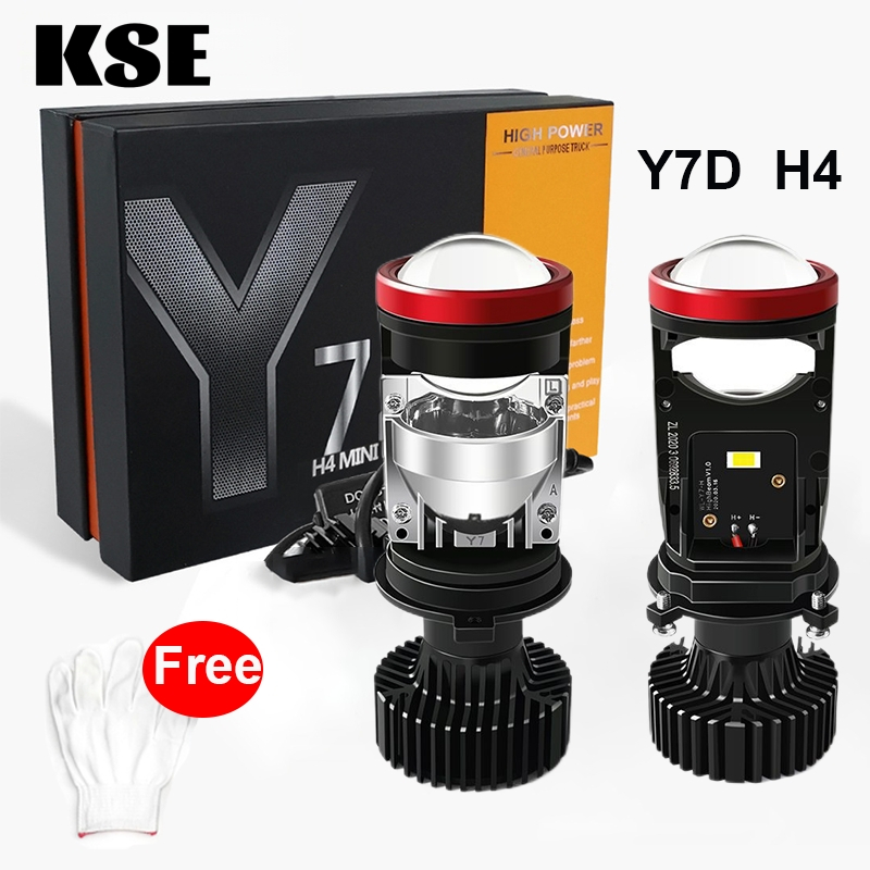Y7D LAMPU LED MOBIL MOTOR H4 MINI PROJEKTOR PROJIE Y7D ORIGINAL SUPER TERANG