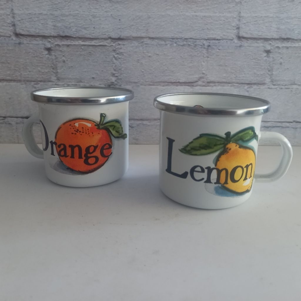 Gelas Enamel 6cm/Mug Enamel/Cangkir Enamel Warna