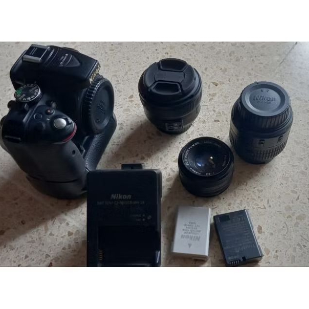 Nikon D5300 with 3 Lensa : fix 35 || kit || manual 55mm