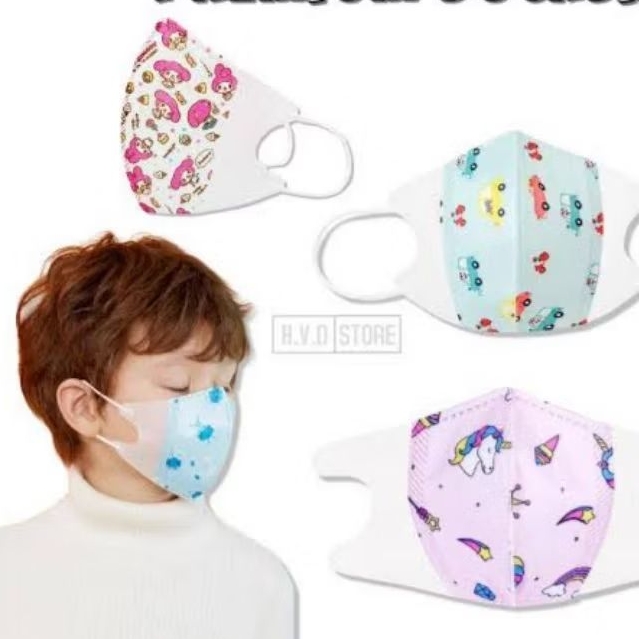 Qori Store - Masker Duckbill Karakter Anak isi  50 pcs / Masker Duckbill Anak isi 50 pcs