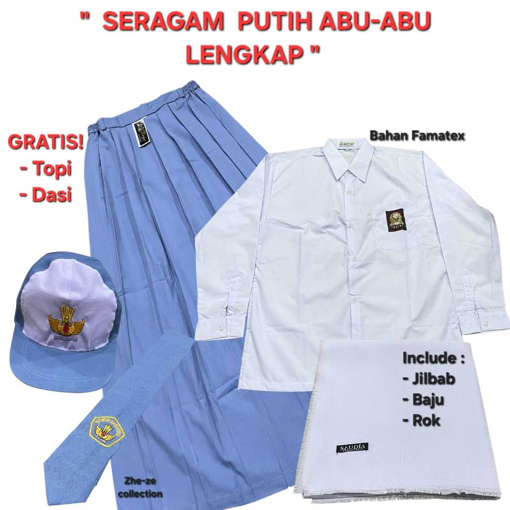 Setelan seragam perempuan SMA