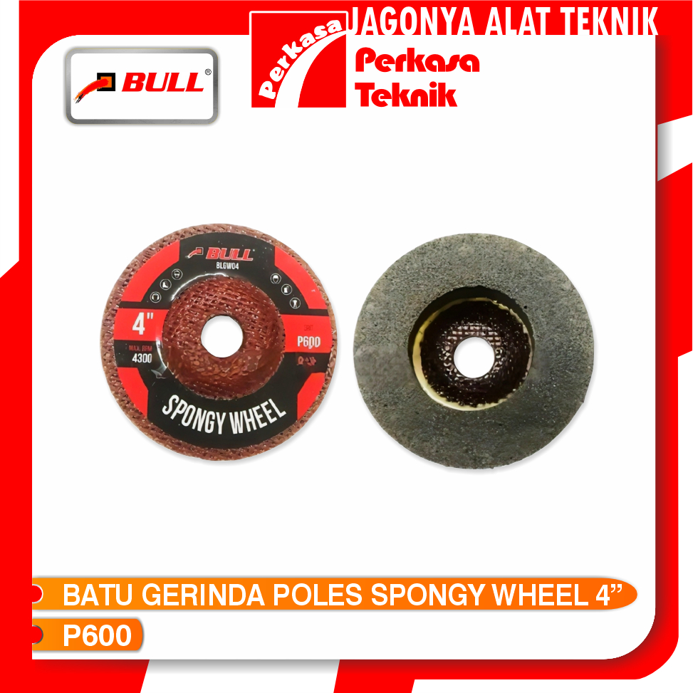 BULL BATU GERINDA POLES SPONGY WHEEL PVA KACA GRANITE #600 #800 #1000