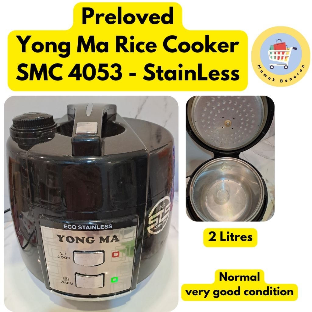 Preloved Rice Cooker YongMa Yong Ma SMC 4053 Stainless 2 liter ecowing innerpot