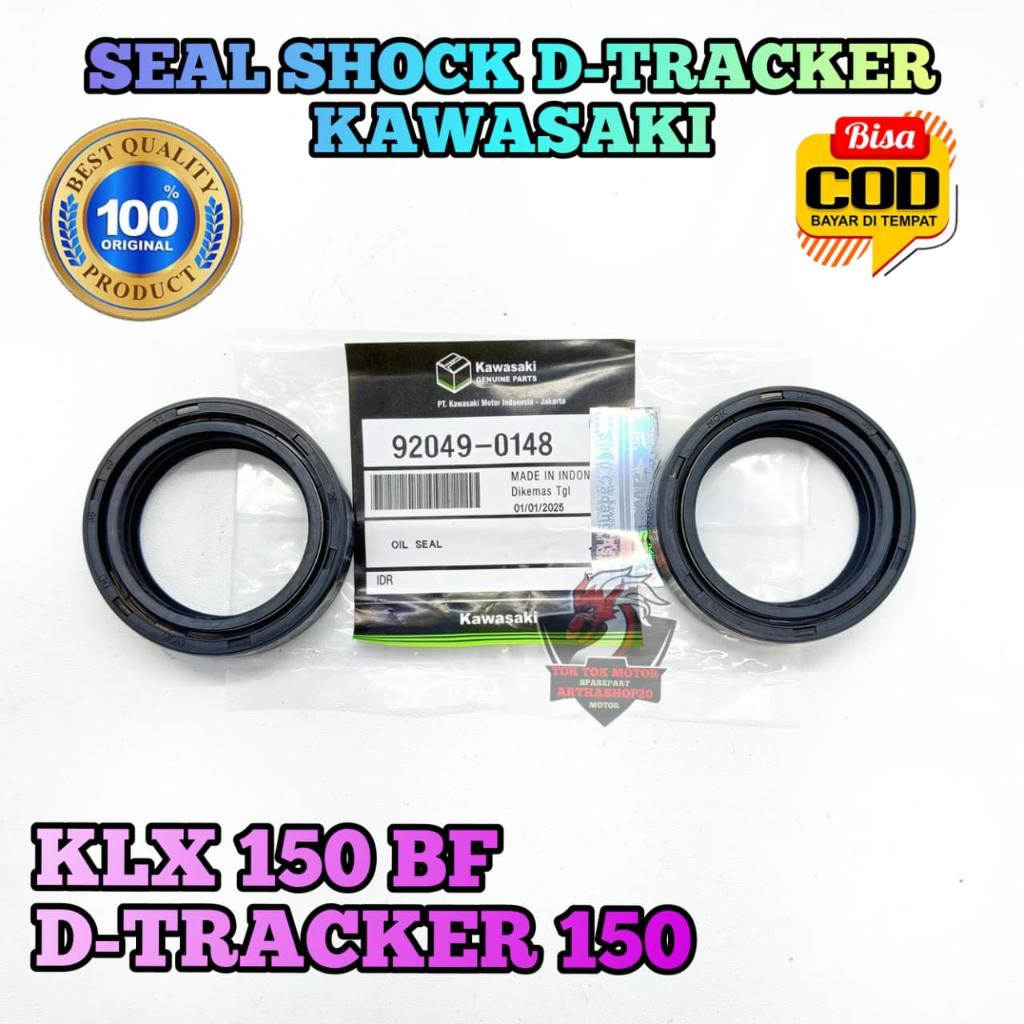 Sil shock depan D-Tracker asli original motor Kawasaki Klx 150 BF , D-Tracker 150 karet seal sel sok