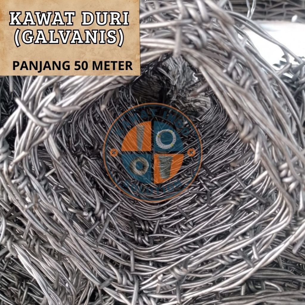 Kawat Duri / Kawat Pagar Berduri / Kawat Pengaman Pagar / kawat Duri Galvanis 14 BWG