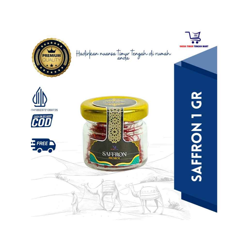 Bunga Saffron Iran Asli Grade A | Herbal Premium 1gr untuk Kesehatan & Masakan