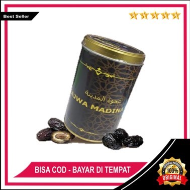 Kurma Nabi Kurma Ajwa Azwa 330gr 500gr 1Kg Kemasan Kaleng Duha Dates Asli Madinah Empuk Exclusive