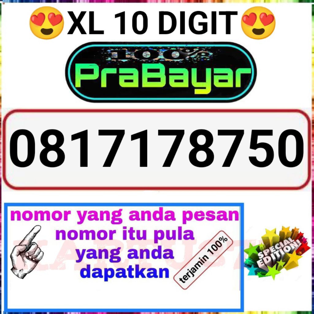 XL 10 DIGIT SERI 1717 PRABAYAR