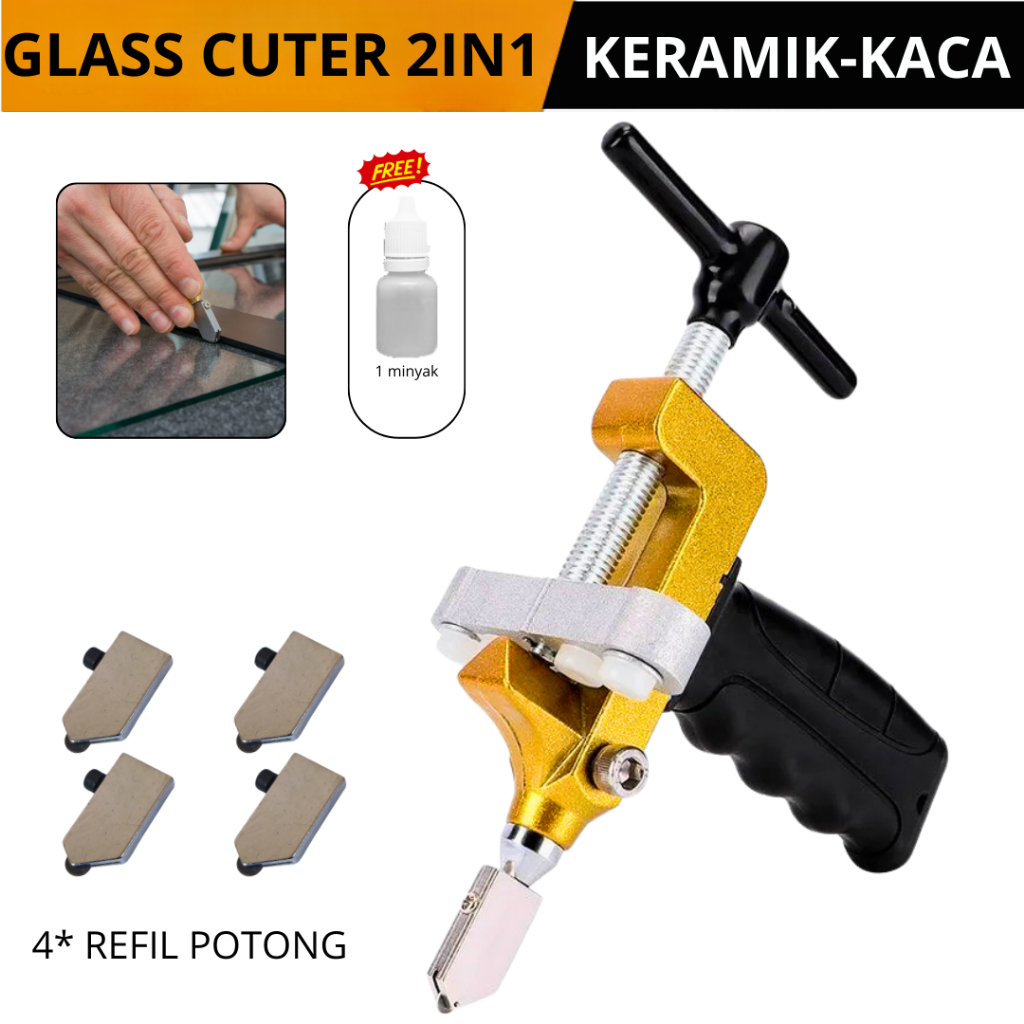 Tile Cutter pemotong ubin keramik kaca granit alat pemotong kaca 2 in 1