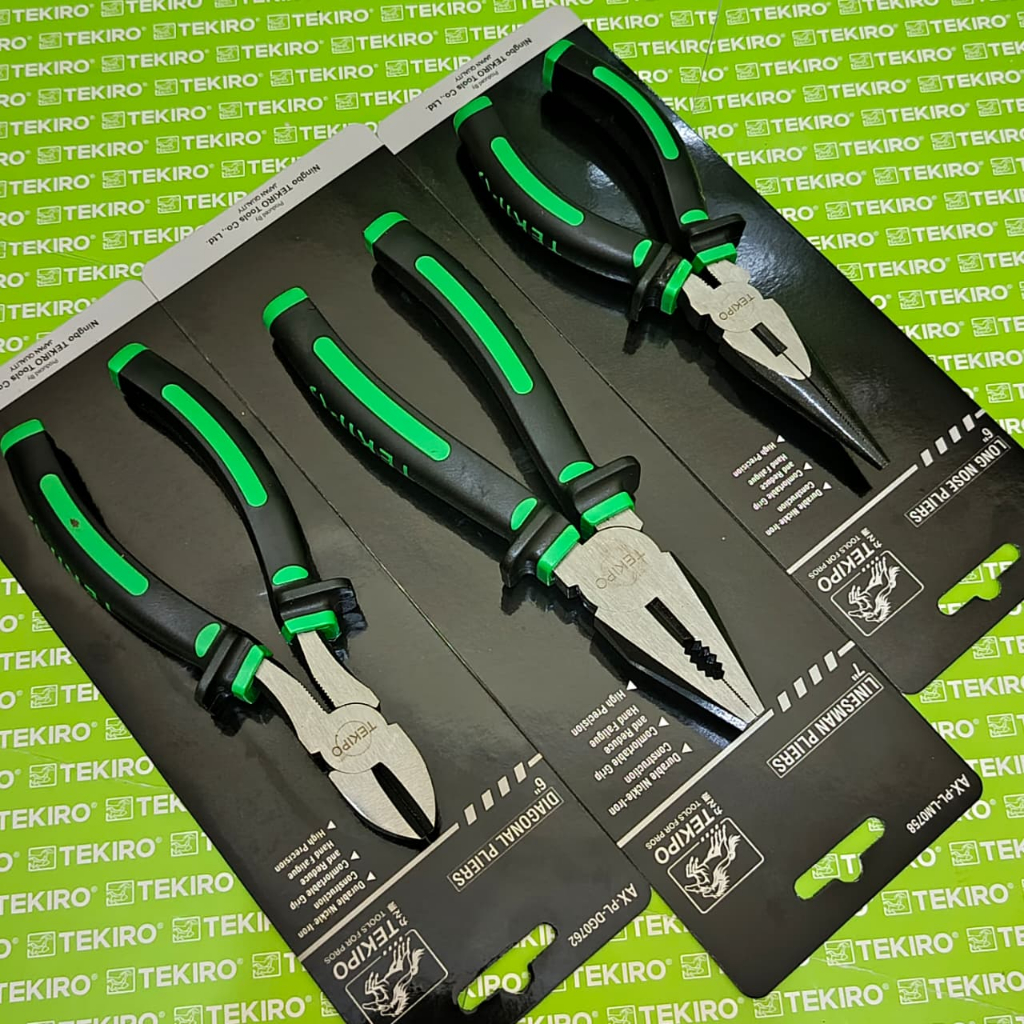 TEKIRO TANG SET 3 PCS / Tekiro Tang set Tang Lancip 6' Tang Potong 6' Tang Kombinasi 7' / tang tekir