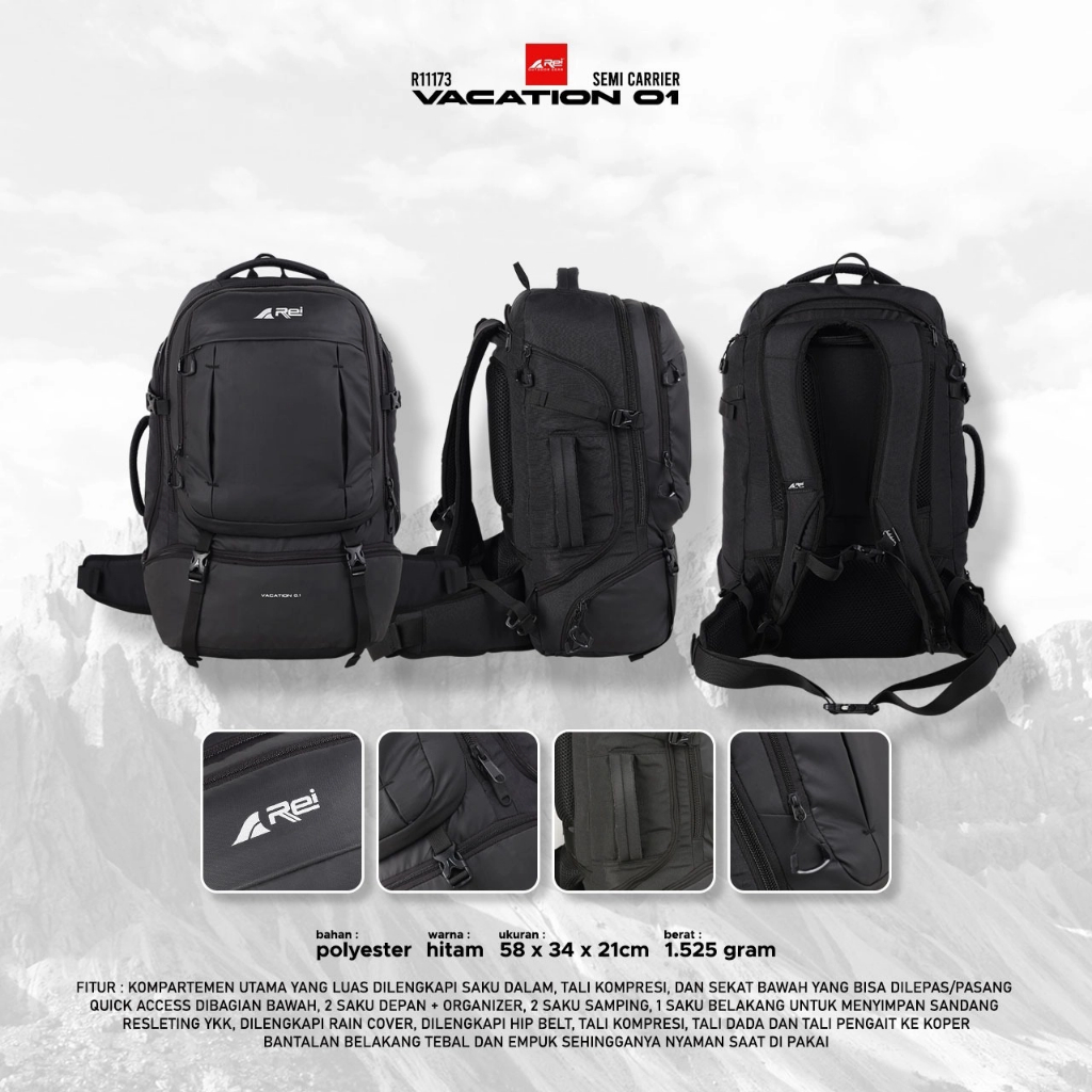 Tas Ransel Premium Vacation 0.1 Arei Outdoorgear