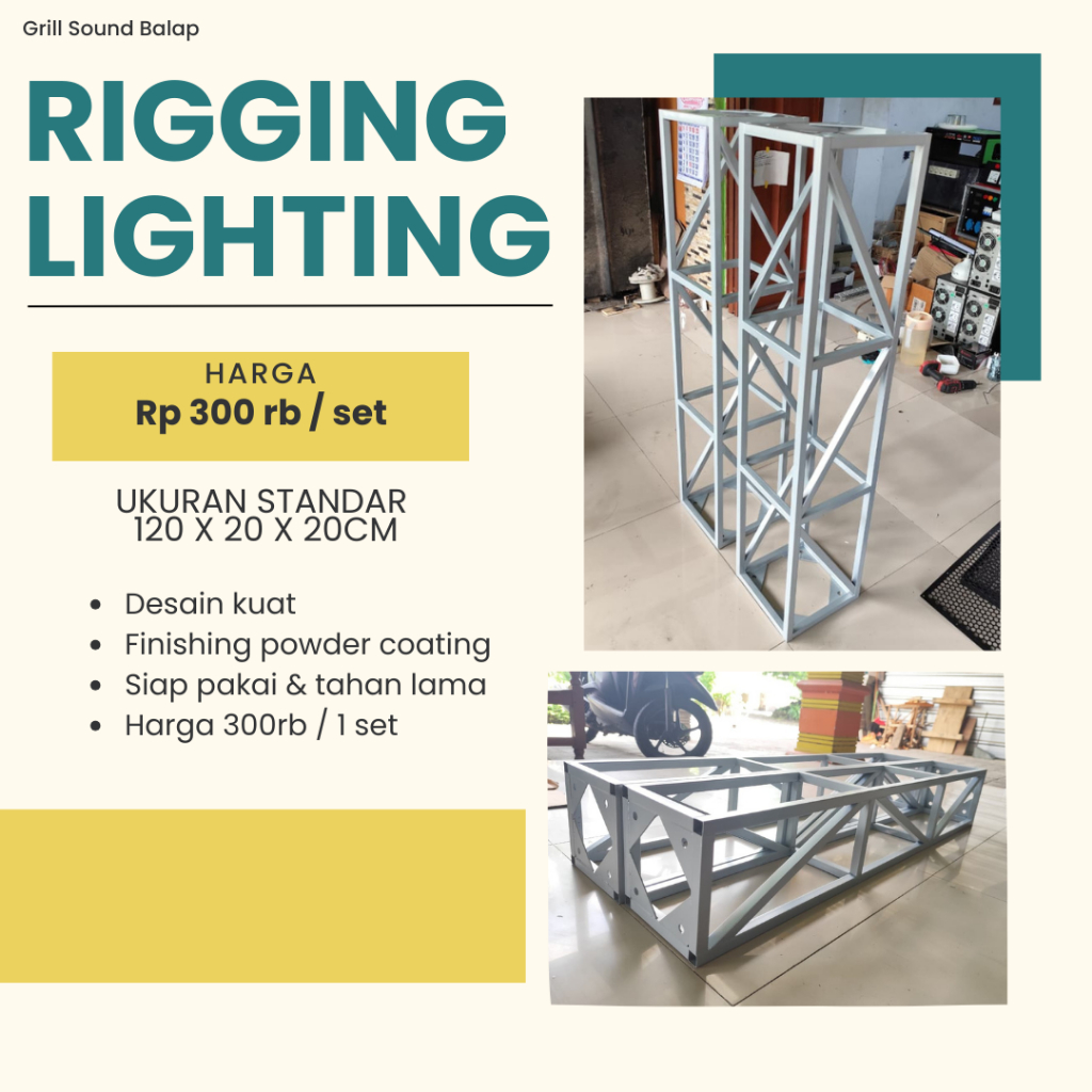 RIGGING LIGHTING GANJEL SOUND SYSTEM uk 120 x 20  x20 cm
