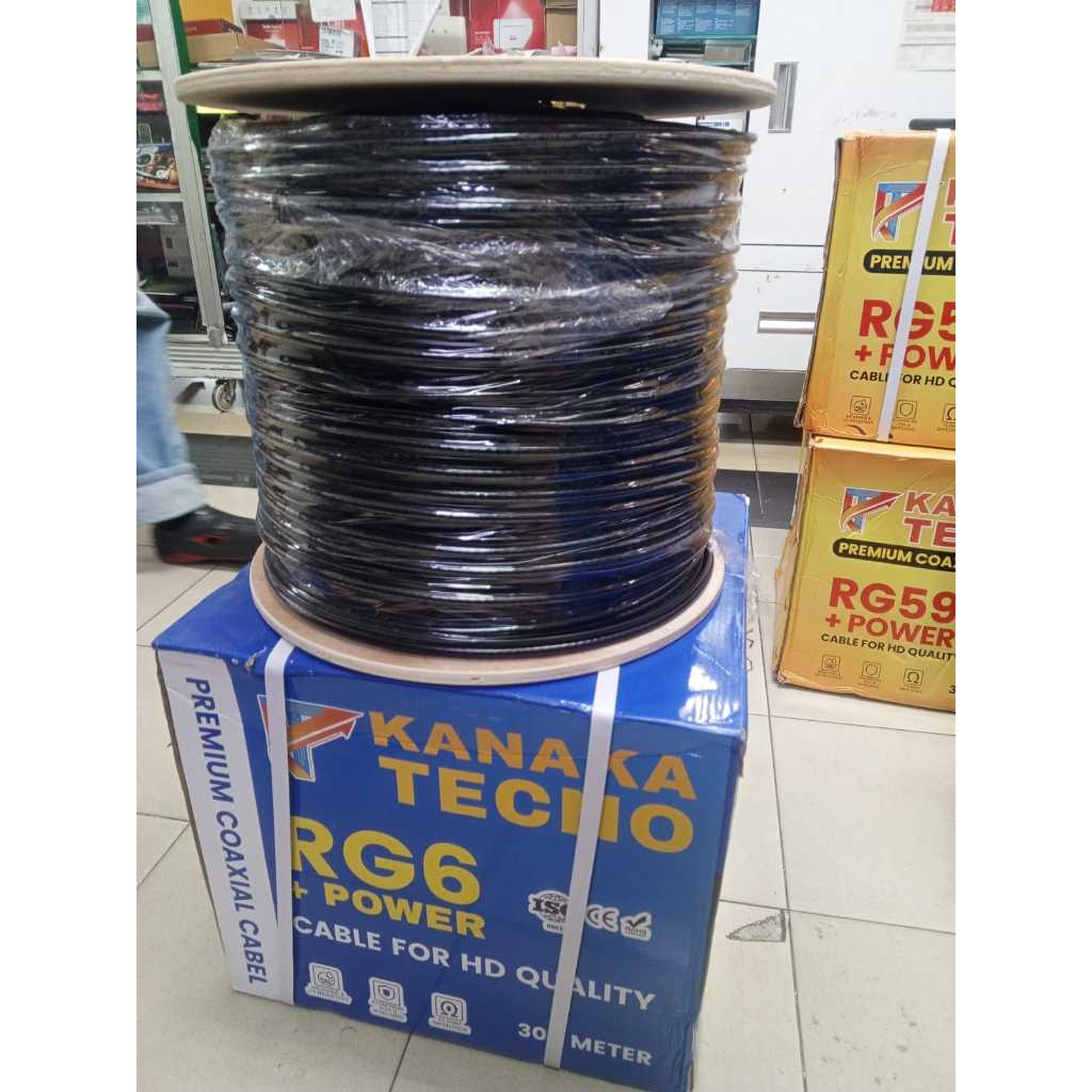 Kabel RG6 untuk CCTV 300meter merk Kaneka.