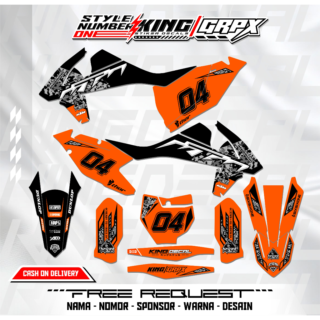 Decal KTM 85 2020 / Decal KTM 250 2017 / Decal KTM 2020 / Decal ktm 2020 CUSTOME Desain 201