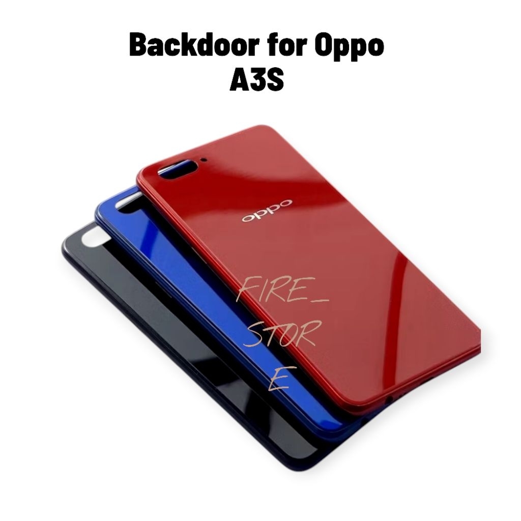 Backdoor + Tombol For Oppo A3S Cph1803 (tipe lama Ram 2) Back cover A3S Cph1853 (tipe baru Ram 3/4) 