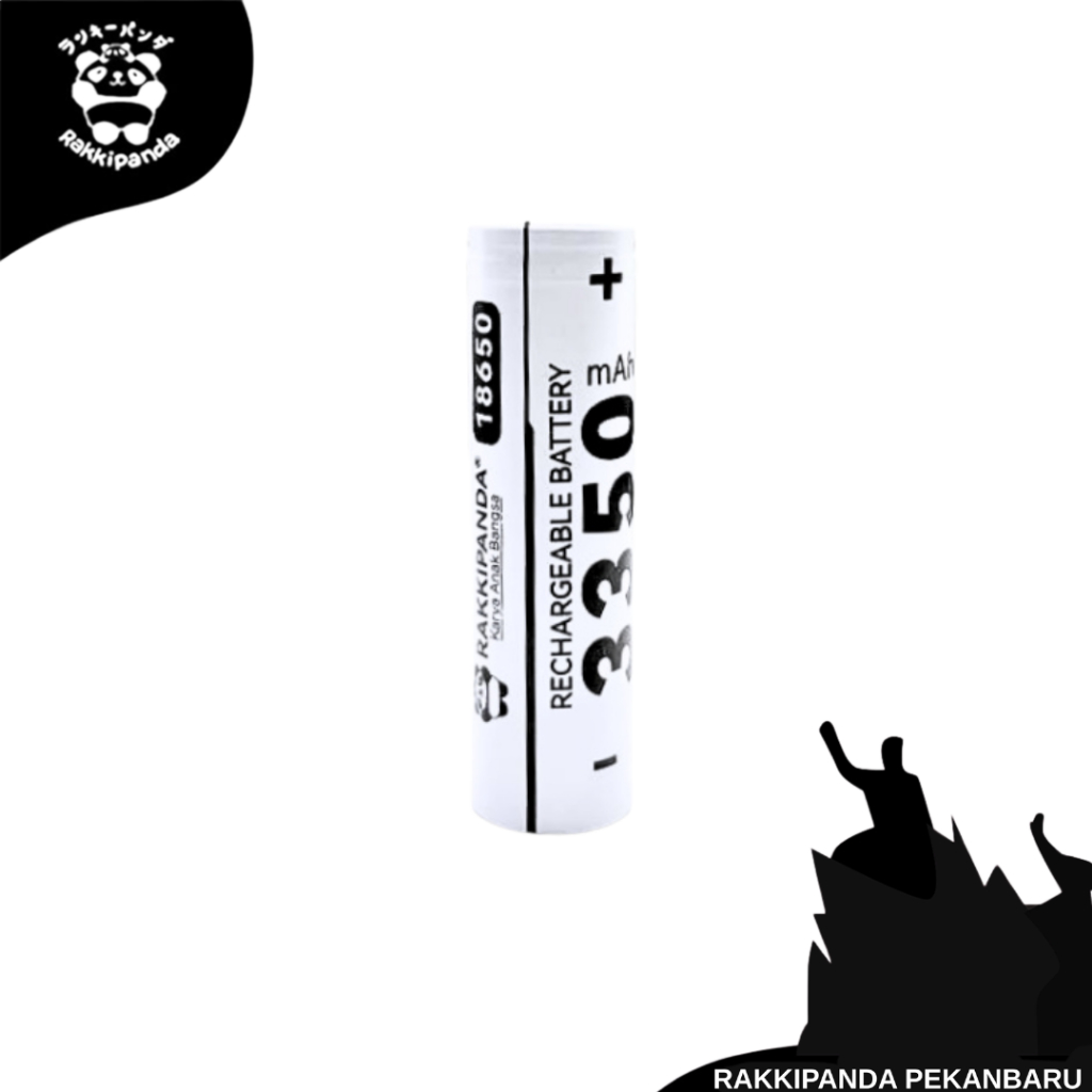 Rakkipanda Cas 18650 Flat Top & Button Top 3350mAh