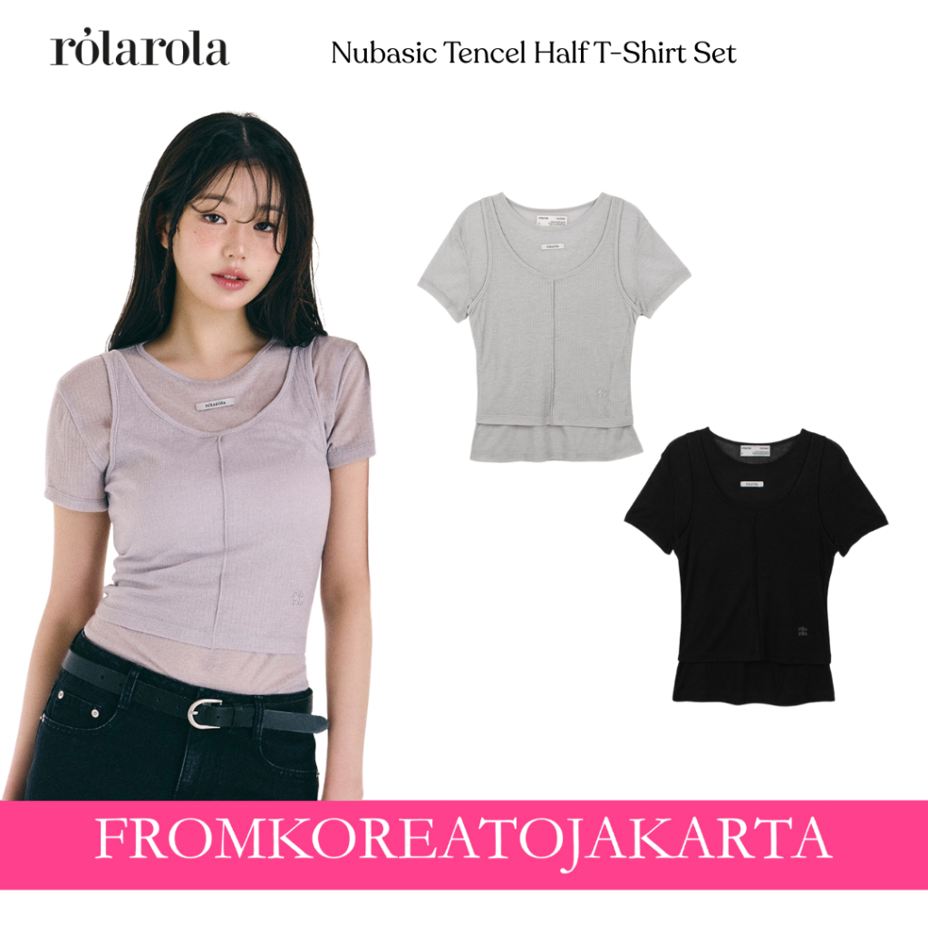 Rolarola Nubasic Tencel Half T-Shirt Set