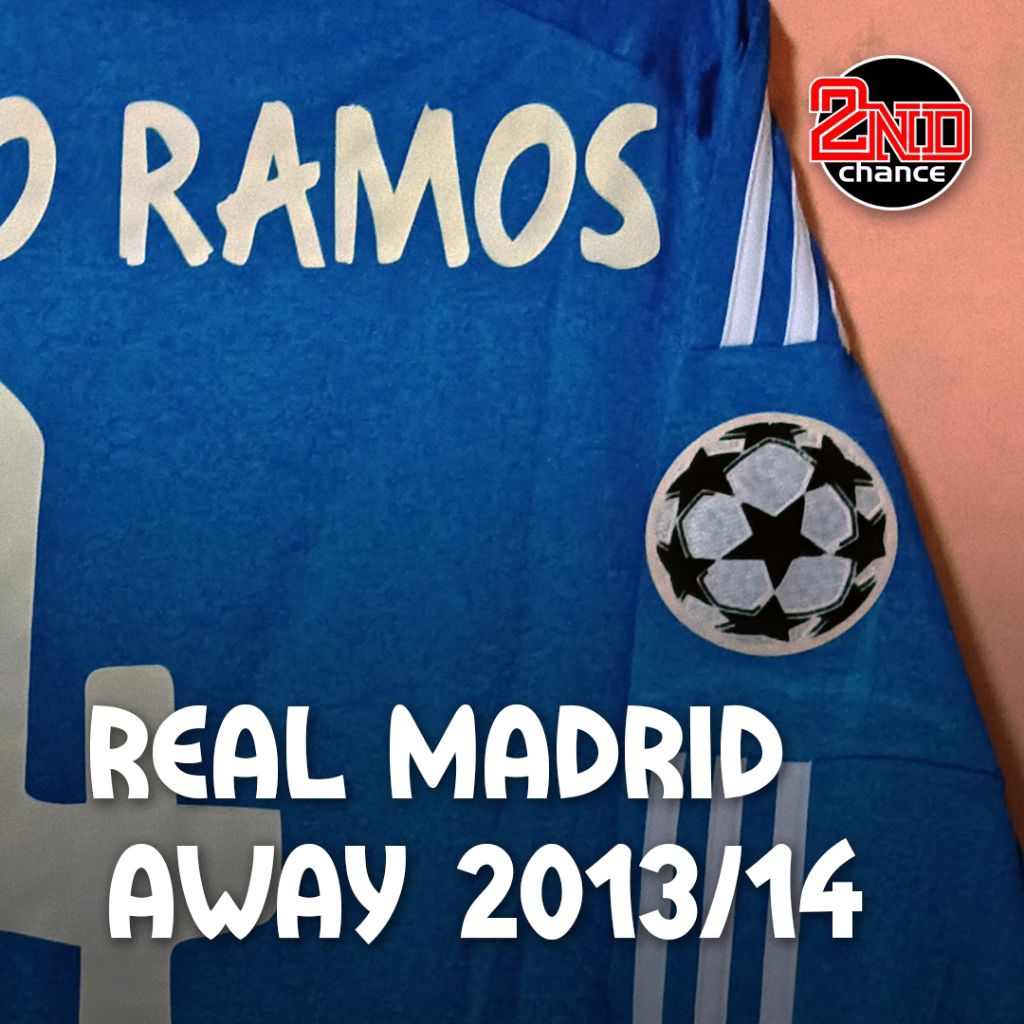 JERSEY BAJU BOLA RETRO RE AL MAR DID  #4 SERGIO RAMOS 2013/14 GRADE ORI, MURAH