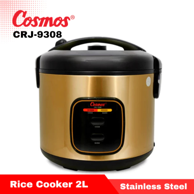 Cosmos Rice Cooker Stainless Steel CRJ-9308  2Liter - Rice Cooker Cosmos 3in1 CRJ-9308