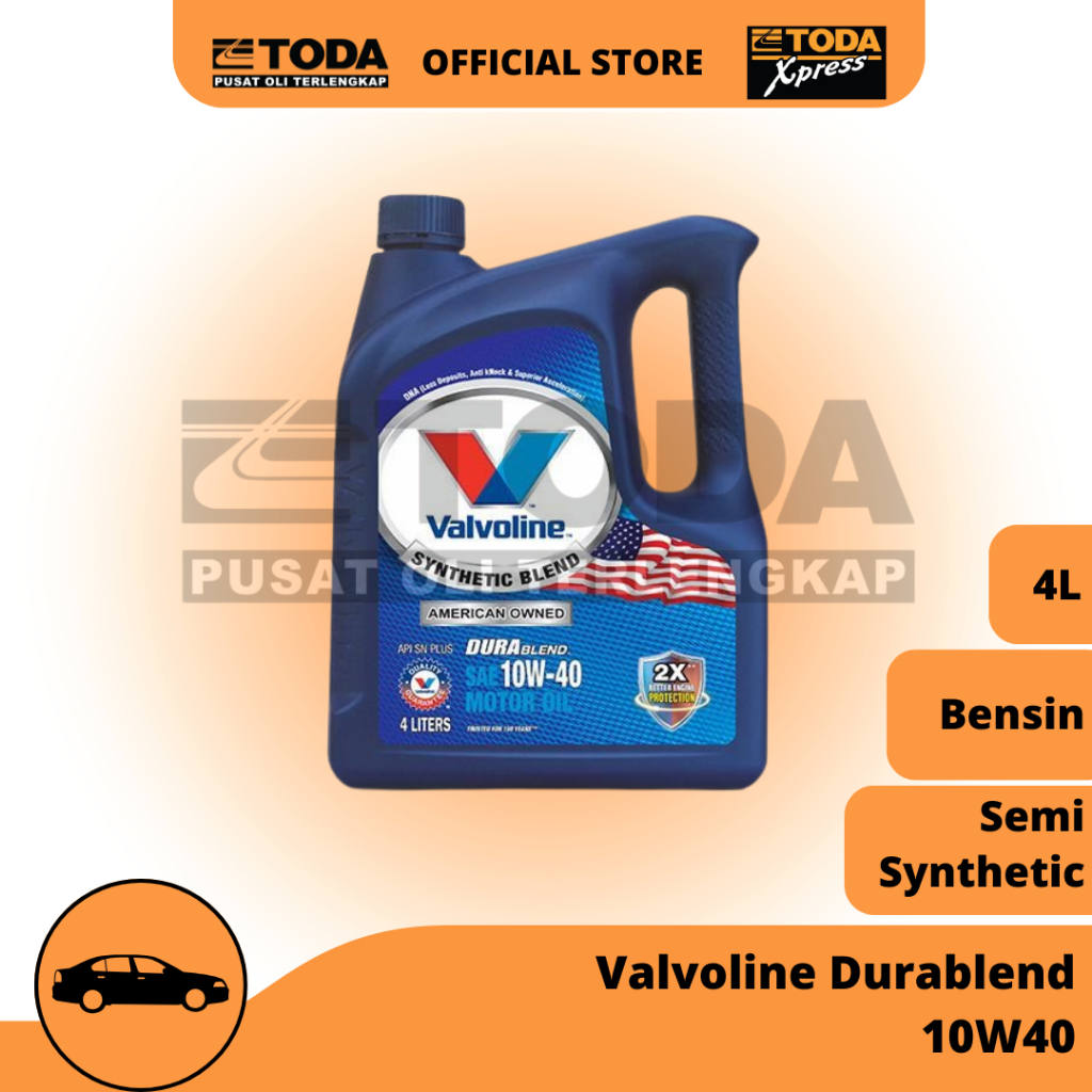 Valvoline Durablend 10W40 API SN 4L Original Oli Mesin Mobil Valvoline
