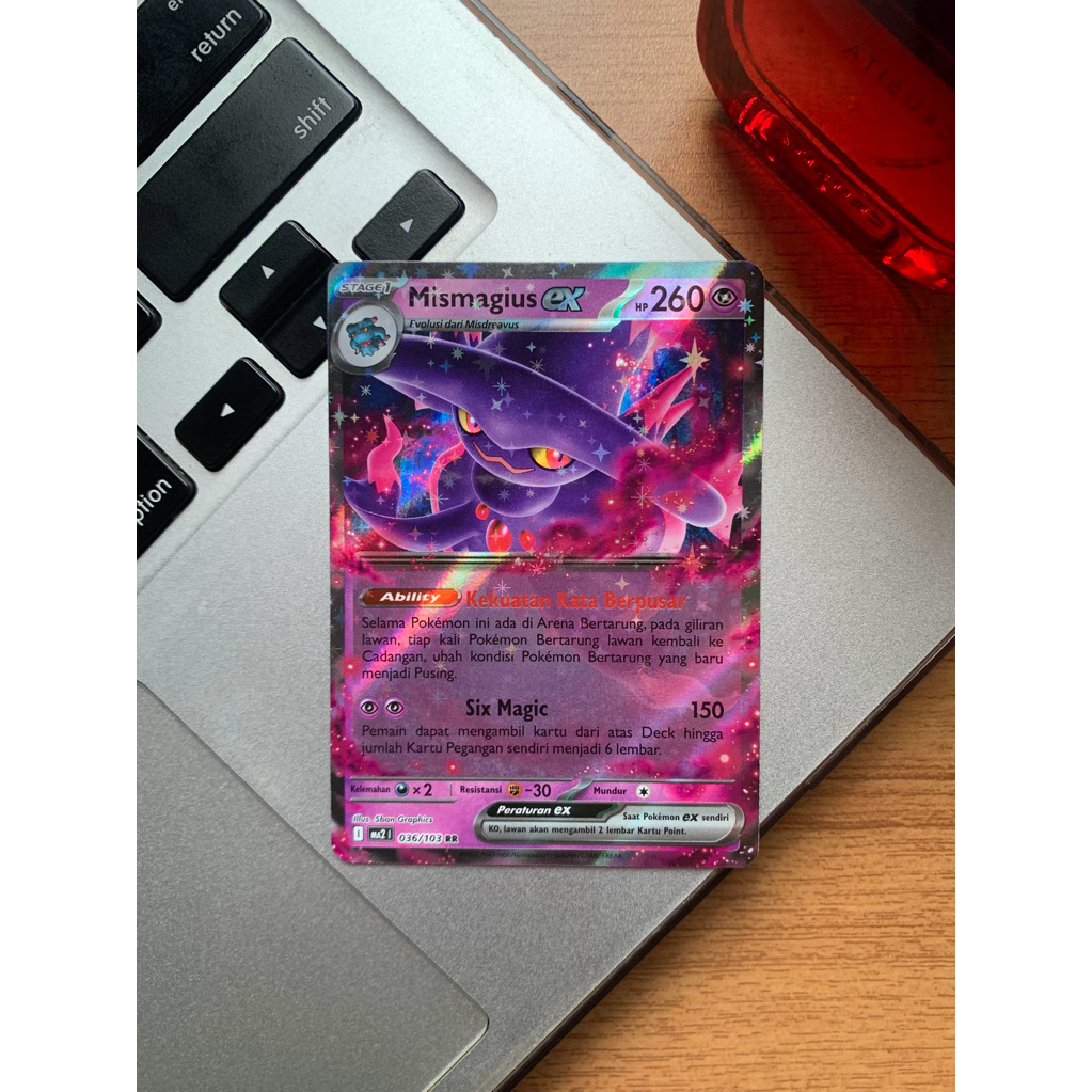 Mismagius EX RR 036/103 Kobara Biru Kartu Pokemon Indonesia TCG