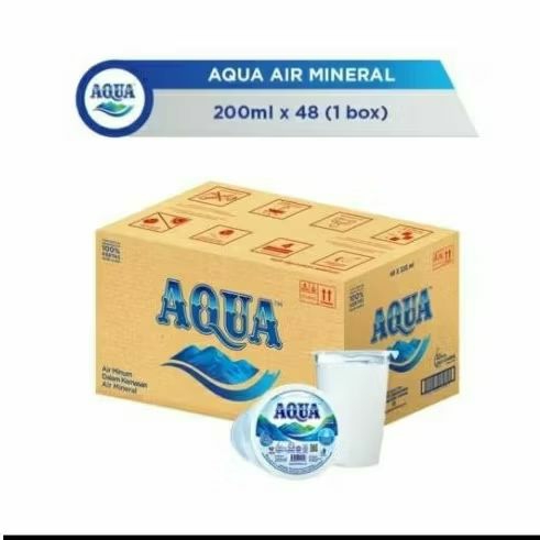 Aqua Air Mineral 200 ml , perkardus isi 48 Cup ( Gelas )