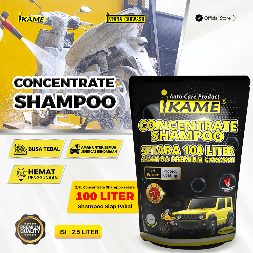 Biang Shampoo / Sabun Cuci Mobil Motor  Snow  Wash 2,5 Liter Setara 100 Liter IKAME