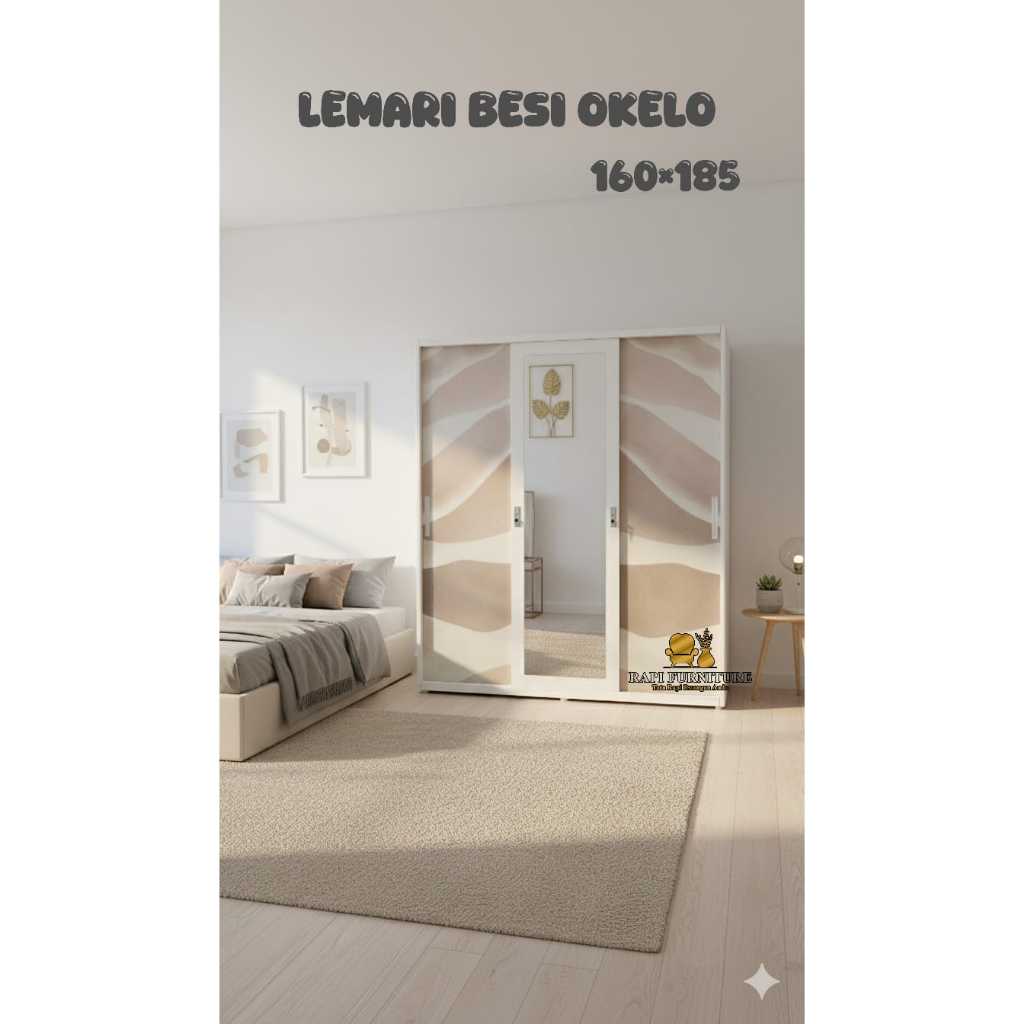 LEMARI BESI OKELO LEMARI BAJU PAKAIAN SERBAGUNA PONTIANAK