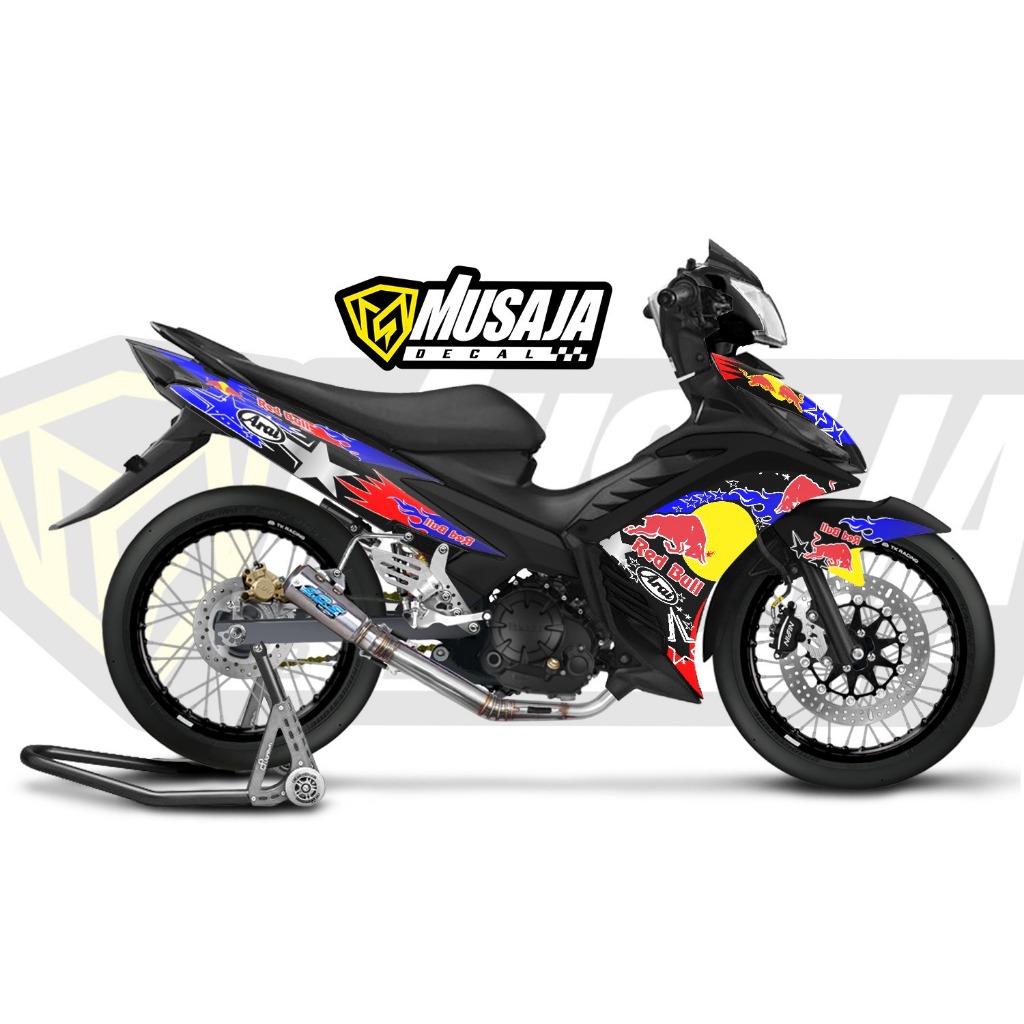 Striping MX new NJMX Custom merah biru