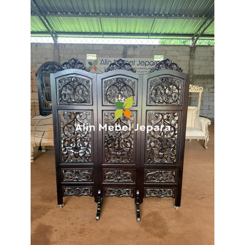 Sketsel Penyekat Ruangan , Sketsel Jati ukiran