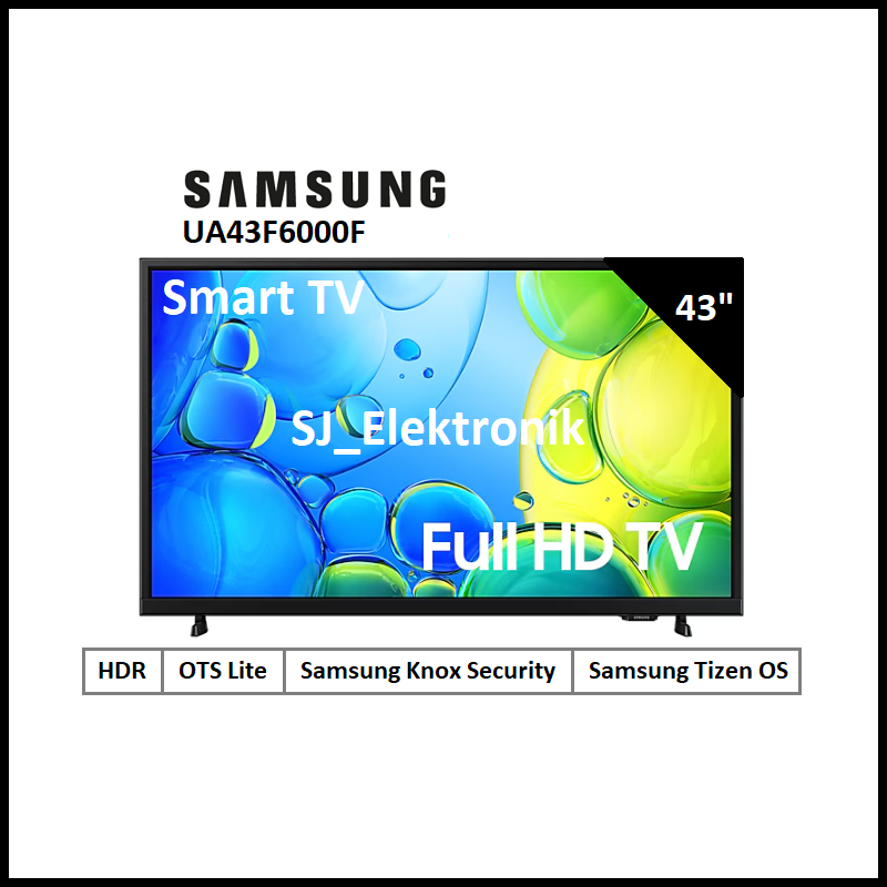 (KHUSUS LUAR KOTA) Samsung 43F6000F / UA43F6000F / 43F6000 LED TV 43 Inch FullHD Smart TV | UA43F600