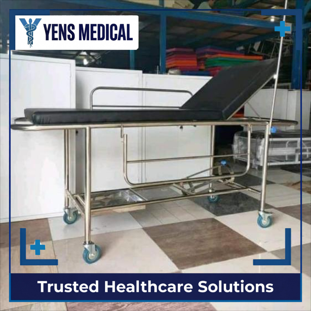 Brankar Pasien Dorong - Stretcher Ambulance Bed UGD Rumah Sakit Klinik